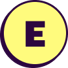 The letter E for encryption