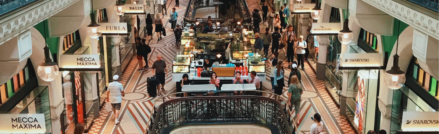 Shopping centre in Australia during the Christmas holidays