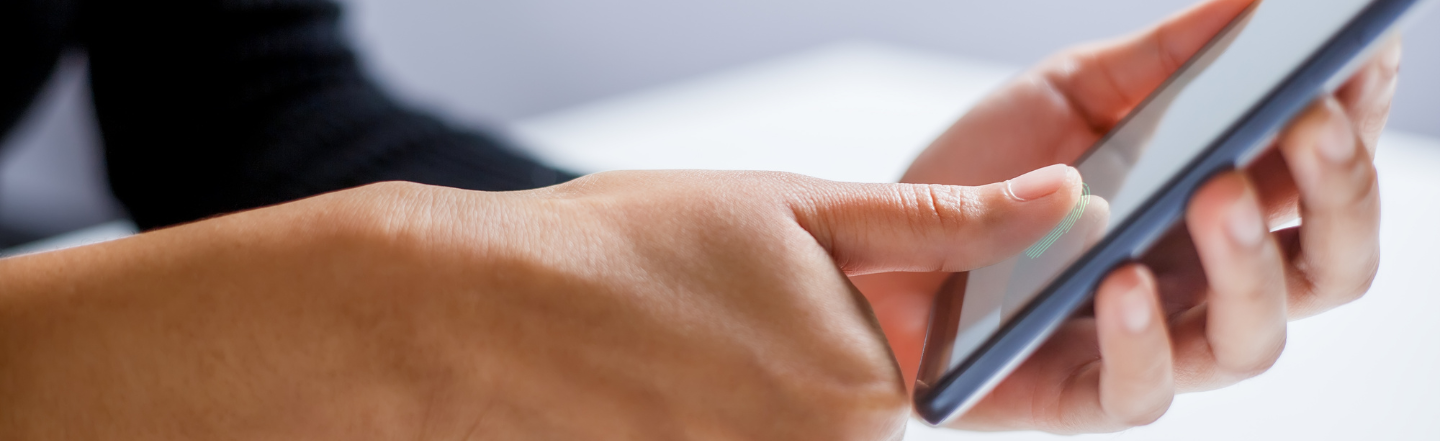 Using finger print on phone